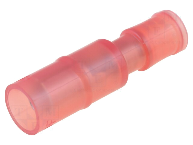Connector: rond; vrouwelijk; Ø: 4mm; 0,75÷1,25mm2; klemmen; rood Connector: rond; vrouwelijk; Ø: 4mm; 0,75÷1,25mm2; klemmen; rood